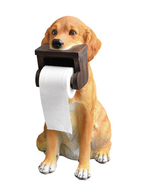 家点靓金毛犬落地式创意纸巾架