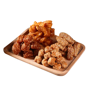 蜜三刀清真糕点零食点心蜜翻花酥脆芝麻条山东特产蜜麻条500g*2袋