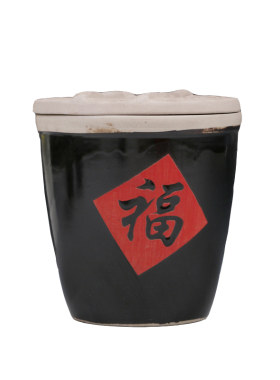 创意陶瓷带盖迷你缸小坛子佐料