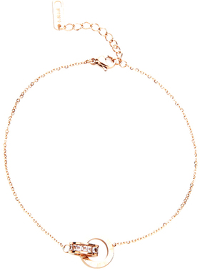 不掉色钛钢转运手链女小众设计