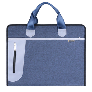 文件袋帆布拉链大容量男士公文女手提商务会议公事拎包学生补习夹多层手提包资料袋防水牛津定制印刷logo