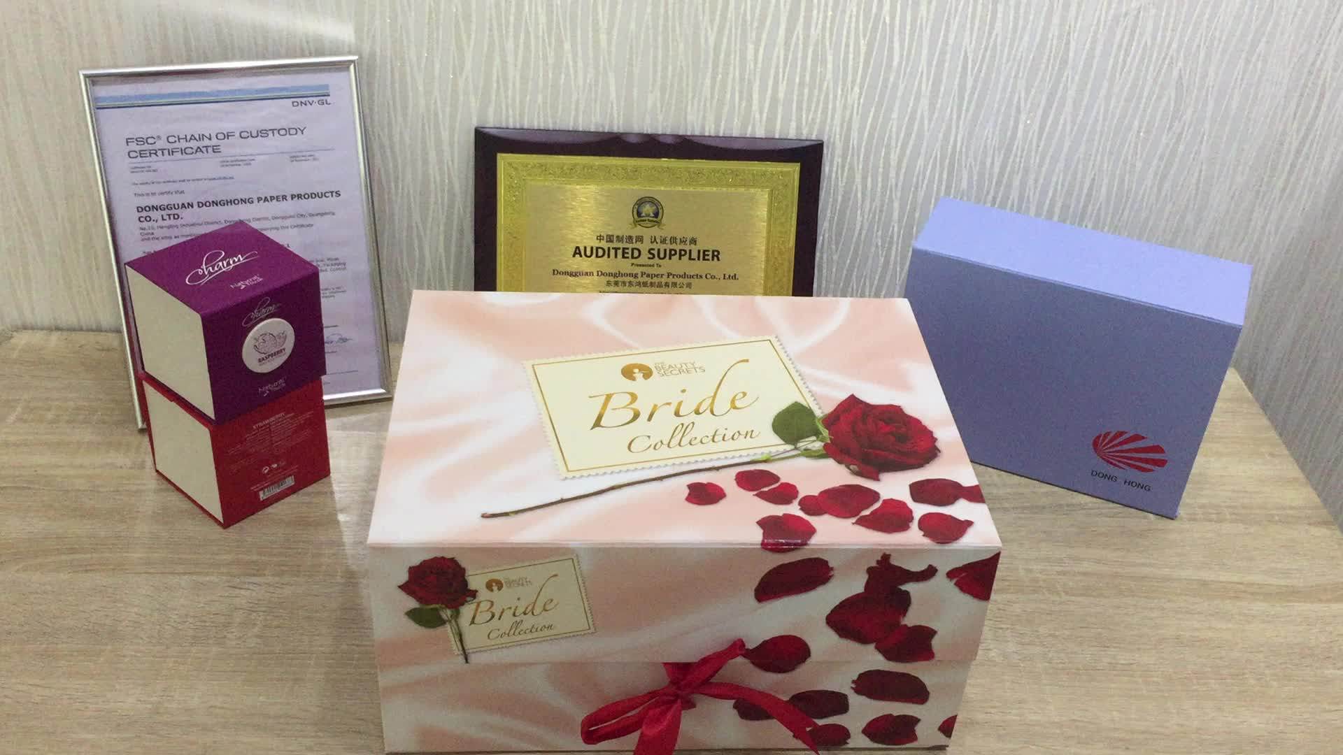 Custom Folding Luxury Cardboard Paper Gift Packaging Box Preserved Bouquet Rose Flower