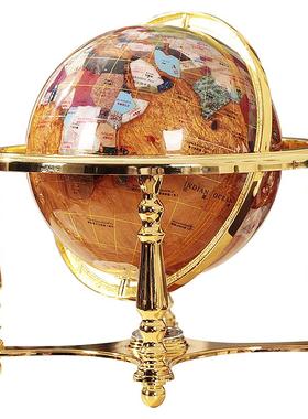 博通宝石四角地球仪酒柜装饰品