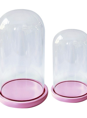 永生花透明手办粉色展示罩包邮