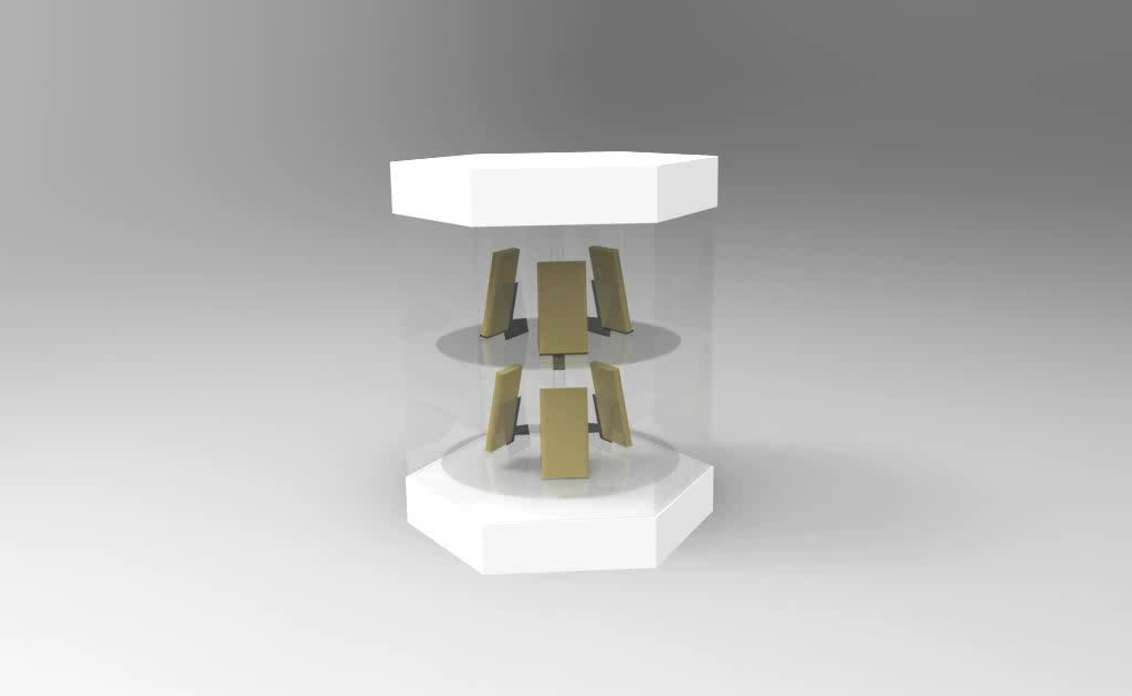 Height 700mm Clear Acrylic Led Lighting Electric Rotating Display Stand