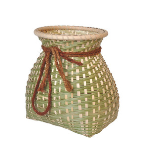 竹编采茶篓竹篓儿童小背篓采茶剧舞蹈演出摄影道具插花古城旅游