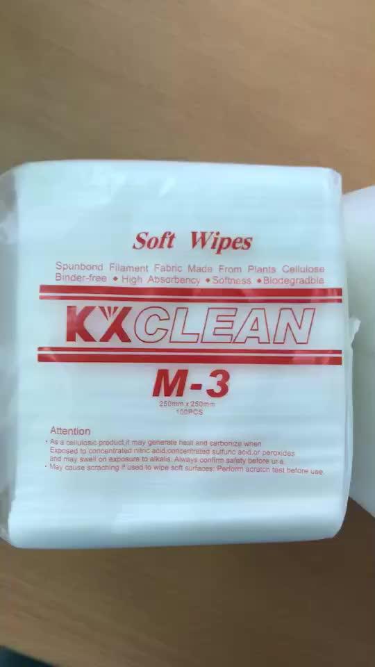 Ecofriendly M3 Cleanroom Cleaning Paper Dust Free Industrial Nonwoven