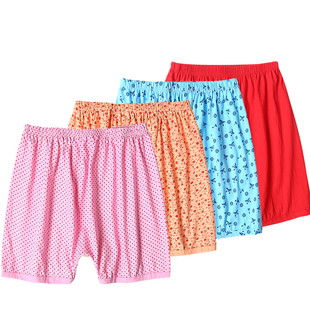 中老年人平角内裤女纯棉妈妈全棉四角内裤女士短裤宽松加肥加大码