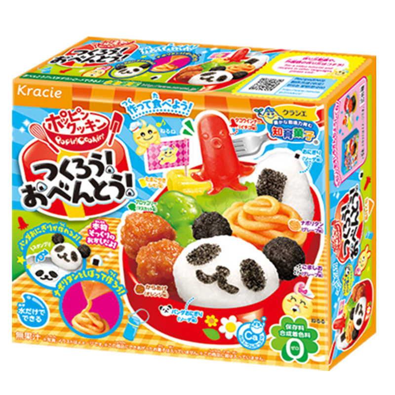 日本食玩进口零食 嘉娜宝Kracie 儿童DIY熊猫自制便当手工糖果