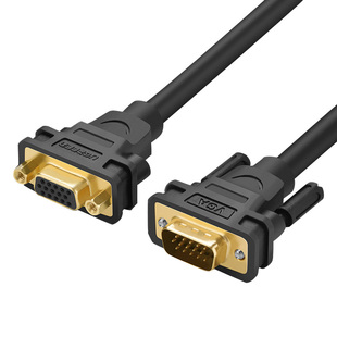 绿联vga延长线公对母电脑视频连接线3+6加长投影仪高清电视2/3米