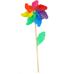 加厚木杆多彩大风车风车节景区户外装饰立体七彩风车广场公园室外