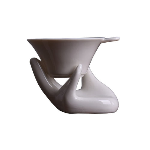 班意 茶漏茶滤景德镇陶瓷茶叶过滤器创意泡茶器茶滤器架茶具配件