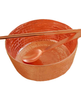 纯手工加厚铜餐具闲造