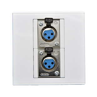 双母卡侬面板86型KTV麦克风话筒卡农三芯欧姆航空头音频墙壁插座