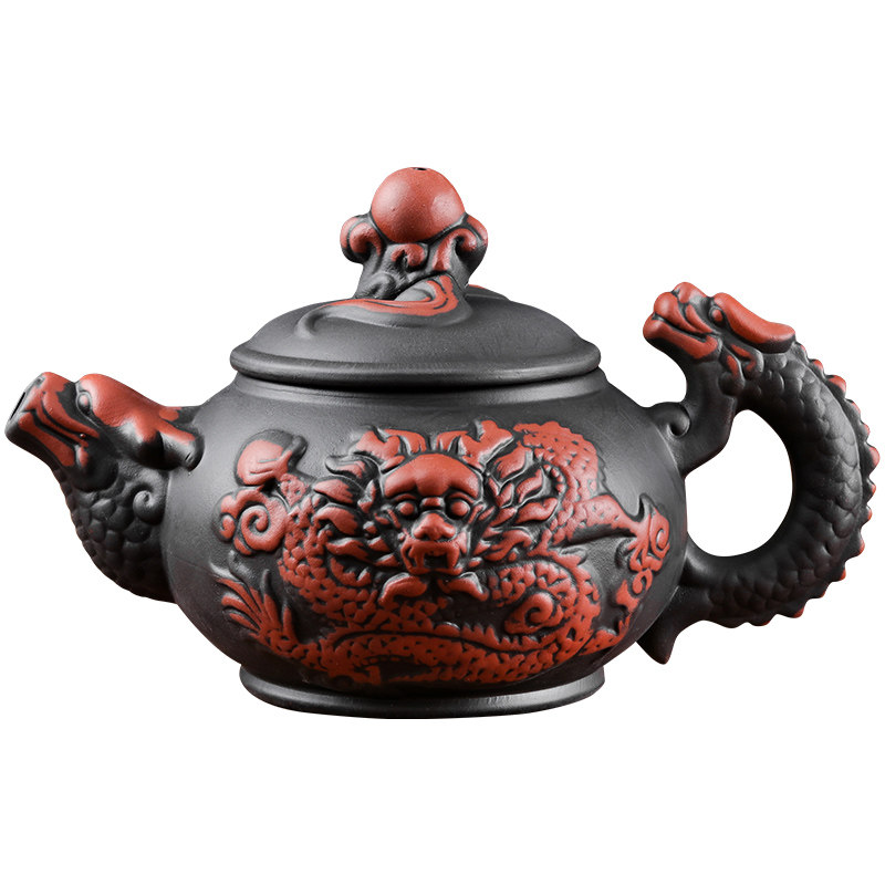 纯手工朱泥仿古茶具宜兴紫砂壶