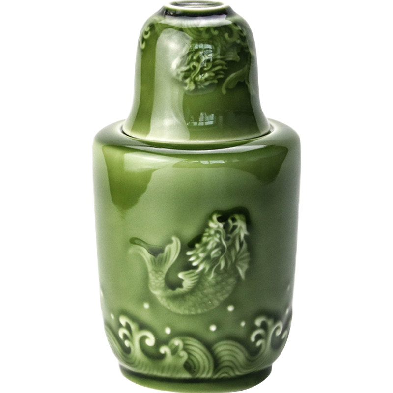 乾唐轩活瓷正品鱼跃保温温酒器