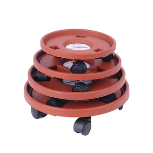 加厚可移动花盆托盘带滚轮子圆形家用塑料底座的万向树脂陶瓷景载