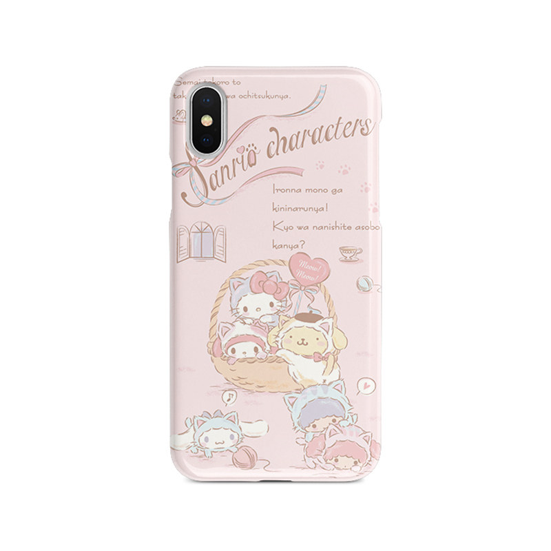 双子星适用于iPhone11 xs手机壳kitty大耳狗8壳7p浅色12软壳xr 13