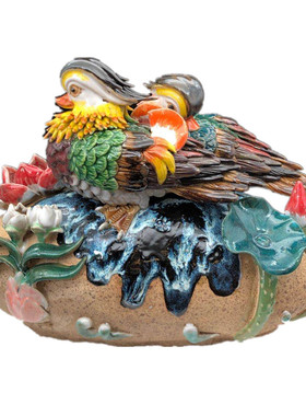 公仔摆件婚庆礼品石湾陶瓷