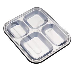 304不锈钢儿童餐盘分格家用幼儿园宝宝卡通分隔多格菜盘加厚饭盘