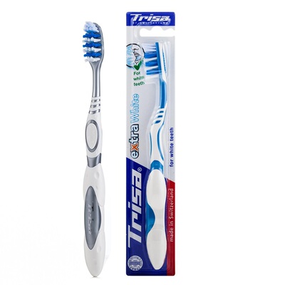 trisa瑞士亮白中毛茶渍烟渍牙刷