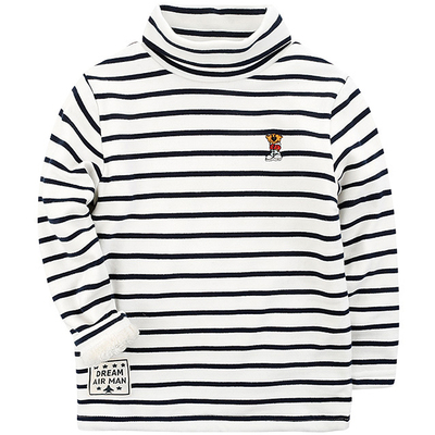 男童长袖纯棉条纹秋冬打底衫