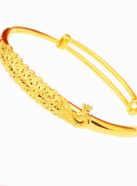 时尚风沙金钢印凤凰不掉色手镯