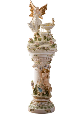 北式轻奢风流水喷泉电视柜摆件