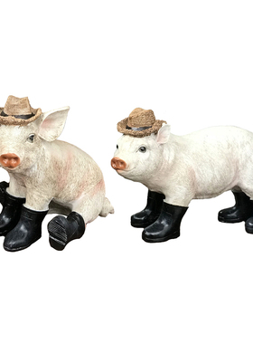 小猪美式乡村风复古做旧结婚礼物