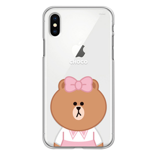 捡漏LINE布朗熊iPhoneX手机壳透明6苹果XS卡通8plus硅胶6S全包壳