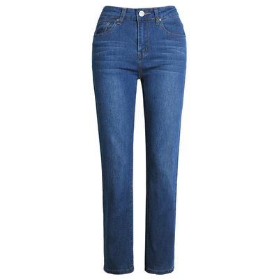 高腰牛仔裤女直筒显瘦秋季新款