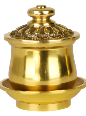 纯铜大悲咒佛前净水杯莲花观音