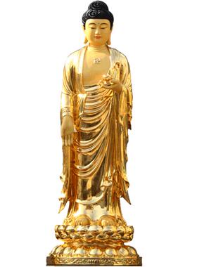 铜西方三圣观音供奉圆通佛具