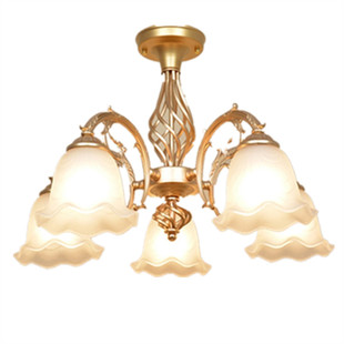 欧式铁艺黄古铜美式复古吊灯客厅餐厅卧室阳台书房灯饰新款包邮