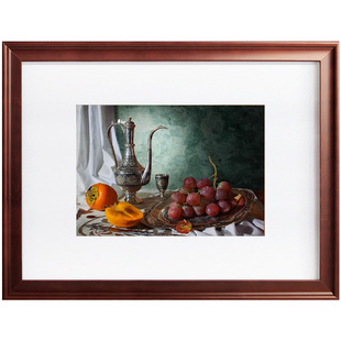 北欧实木相框挂墙4开8k素描A4装裱画框外框定制24寸像框原木白色