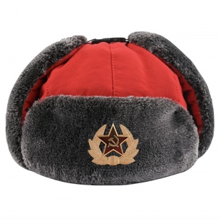 苏联CCCP徽章雷锋帽防风保暖护耳帽男女户外骑行俄罗斯保暖帽子