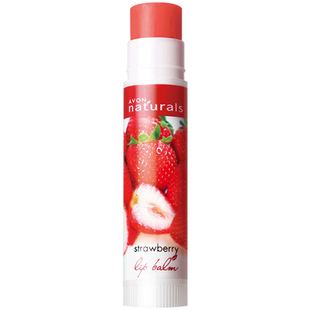 雅芳盈泽草莓润唇膏 保湿滋润补水护唇 水润男女淡色唇膏口红