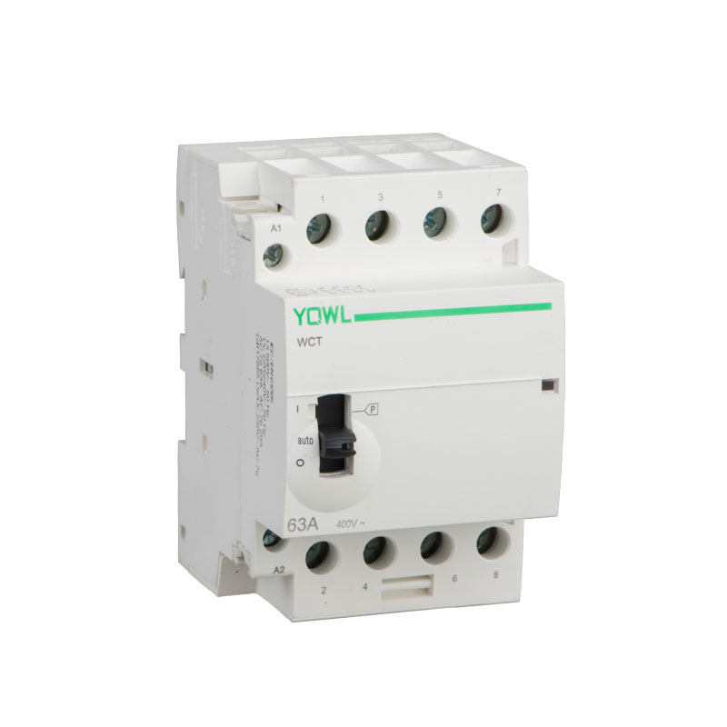 三相家用交流接触器带手动开关WCT40A63A3P4P4NO24V110V120V220V