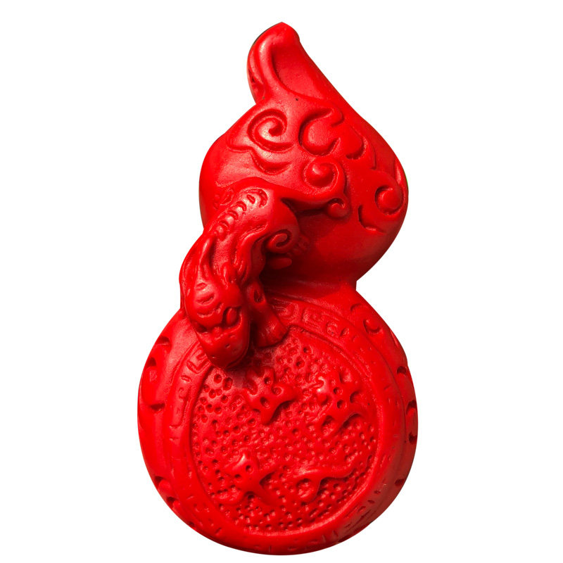 原色朱砂中国红心经葫芦吊坠男女保平安貔貅挂件装饰流苏车饰随身
