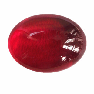红宝石裸石缅甸鸽血红戒面椭圆形平底素面裸石戒指吊坠两用珠宝