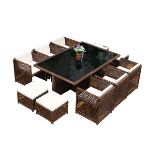 莫家藤椅五件套阳台藤编椅子户外桌椅小茶几防水防晒庭院花园桌椅