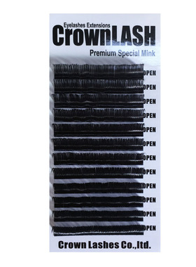 CrownLash黑色开花丝绸质地睫毛
