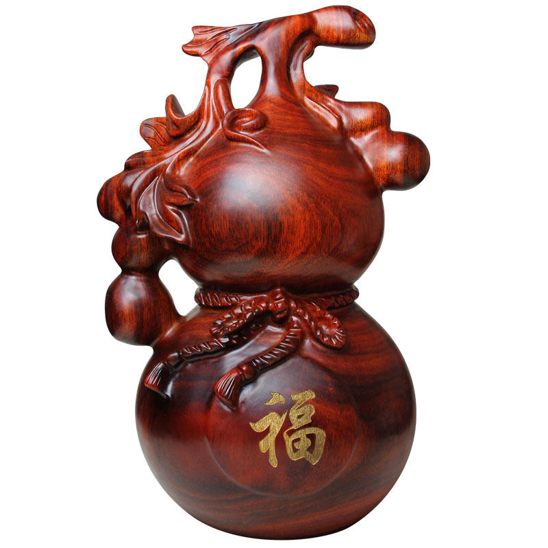 红木葫芦家居客厅书房风水工艺品