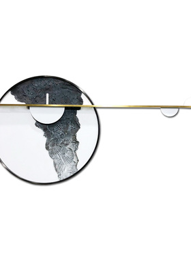 圆形太空沙抽象酒店样板房墙饰