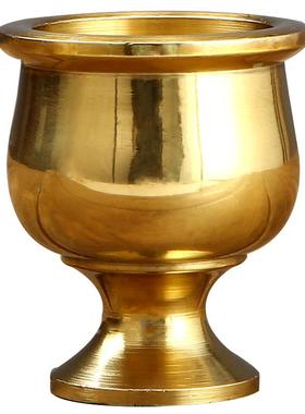 铜小号财神爷酒杯供奉圆通佛具