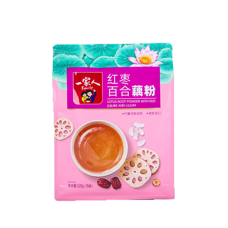 一家人营养麦片高钙高蛋白豆奶粉藕粉冲泡学生早餐即食豆浆3袋装