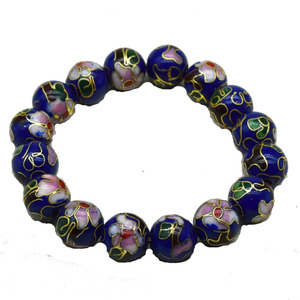 正宗景泰蓝手链手工掐丝珐琅散珠子手串特色工艺品DIY首饰品包邮