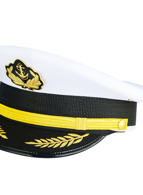 白色演出礼仪大檐帽还算水手帽子