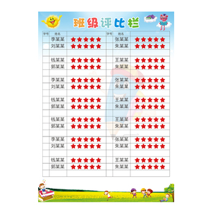 定制班级评比栏墙贴你追我赶评比栏磁贴小学生评比栏幼儿园文化墙