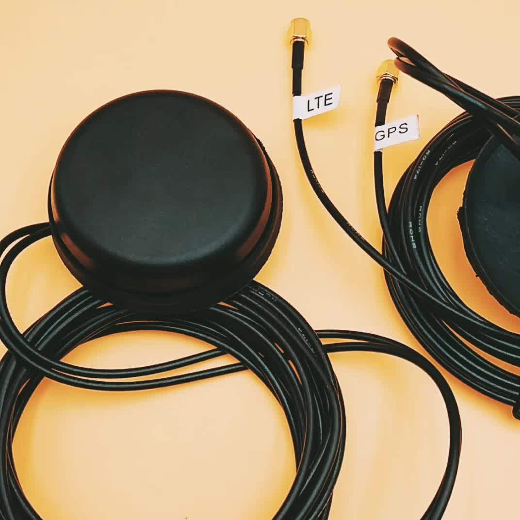 Gps+4g Puck Combo Antenna With Rubber Pad Base,2*5m Cables To Sma Male Connectors Buy Gps 4g